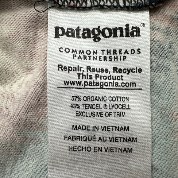 Patagonia Dress Womens Small Cream Kamala Drop Waist Tunic Organic Cotton Nature - Picture 7 of 13